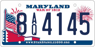 MD license plate 8AQ4145