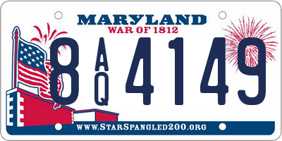 MD license plate 8AQ4149