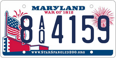 MD license plate 8AQ4159