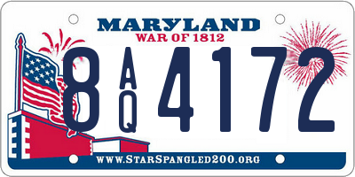 MD license plate 8AQ4172