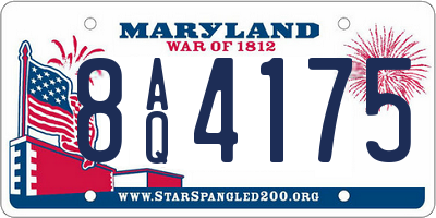 MD license plate 8AQ4175