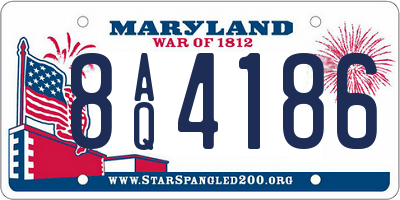 MD license plate 8AQ4186