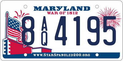MD license plate 8AQ4195