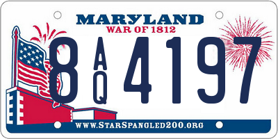 MD license plate 8AQ4197