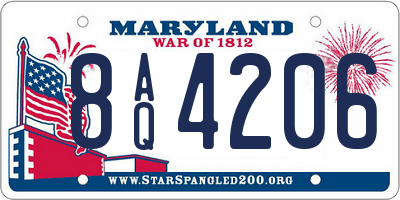 MD license plate 8AQ4206