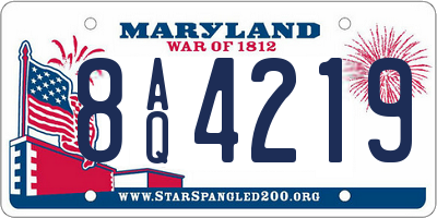 MD license plate 8AQ4219