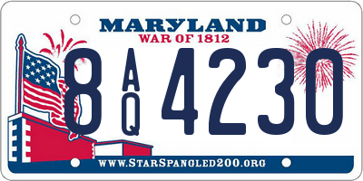 MD license plate 8AQ4230