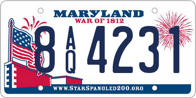 MD license plate 8AQ4231