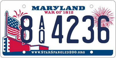 MD license plate 8AQ4236