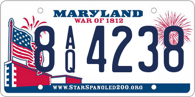 MD license plate 8AQ4238