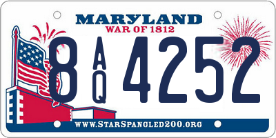MD license plate 8AQ4252