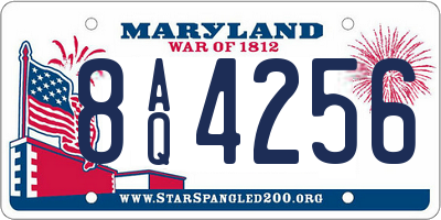 MD license plate 8AQ4256