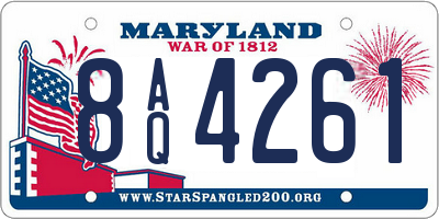 MD license plate 8AQ4261