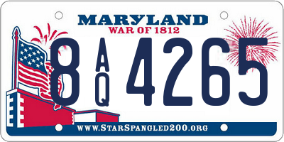MD license plate 8AQ4265
