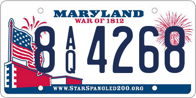 MD license plate 8AQ4268
