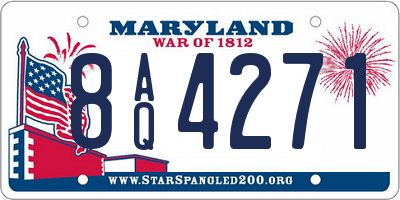 MD license plate 8AQ4271