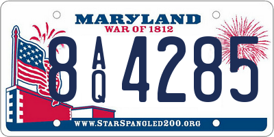 MD license plate 8AQ4285