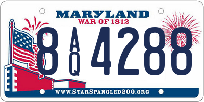 MD license plate 8AQ4288