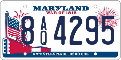 MD license plate 8AQ4295