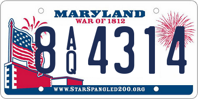 MD license plate 8AQ4314