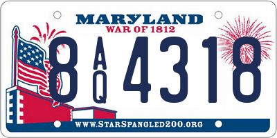 MD license plate 8AQ4318