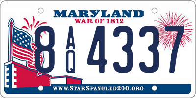 MD license plate 8AQ4337