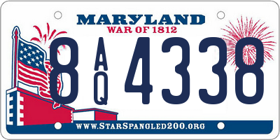 MD license plate 8AQ4338