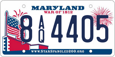 MD license plate 8AQ4405