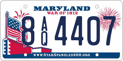 MD license plate 8AQ4407