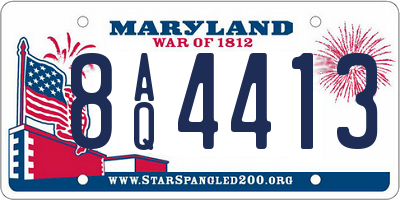 MD license plate 8AQ4413