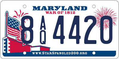 MD license plate 8AQ4420