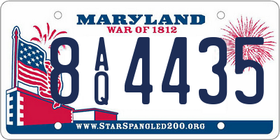 MD license plate 8AQ4435