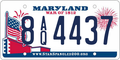 MD license plate 8AQ4437