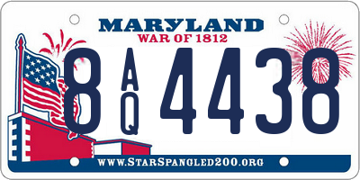 MD license plate 8AQ4438