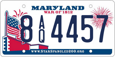 MD license plate 8AQ4457