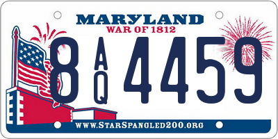 MD license plate 8AQ4459