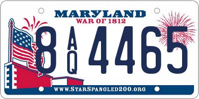 MD license plate 8AQ4465