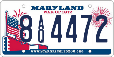 MD license plate 8AQ4472