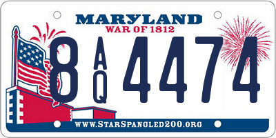 MD license plate 8AQ4474