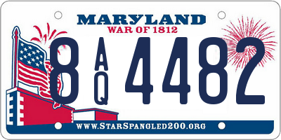 MD license plate 8AQ4482