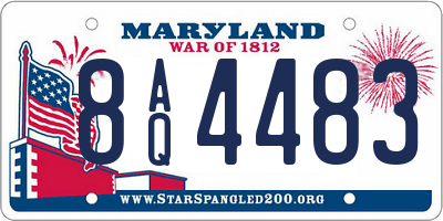 MD license plate 8AQ4483