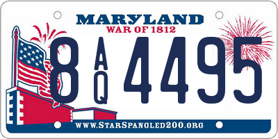 MD license plate 8AQ4495