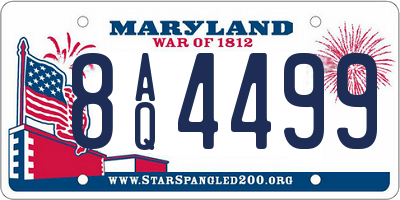 MD license plate 8AQ4499