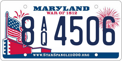 MD license plate 8AQ4506