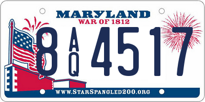 MD license plate 8AQ4517