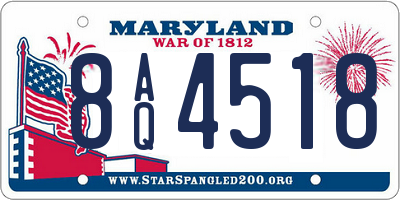 MD license plate 8AQ4518