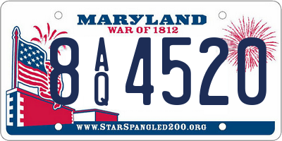 MD license plate 8AQ4520