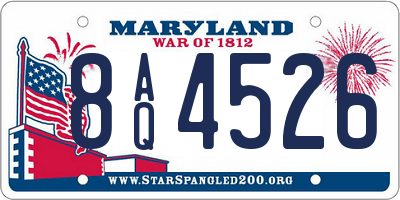 MD license plate 8AQ4526