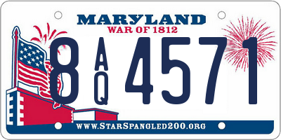 MD license plate 8AQ4571