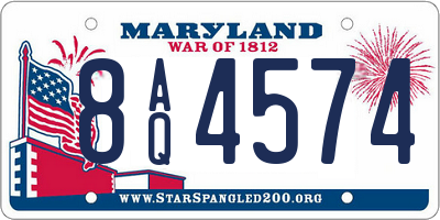 MD license plate 8AQ4574